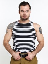 Майка тельняшка черная — 1