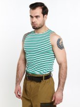 Майка тельняшка зеленая — 1