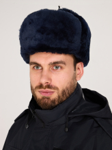 Шапка Полиции зимняя синяя цигейковая — 1
