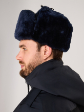 Шапка Полиции зимняя синяя цигейковая — 3