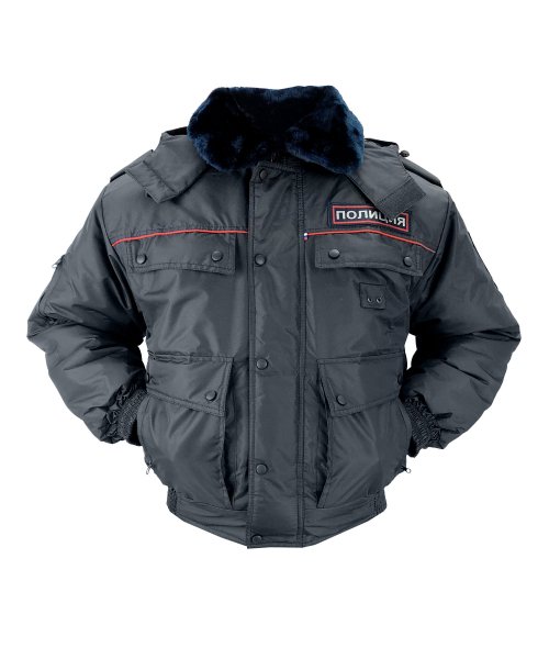 Куртка зимняя полиции с шевронами &mdash; 1