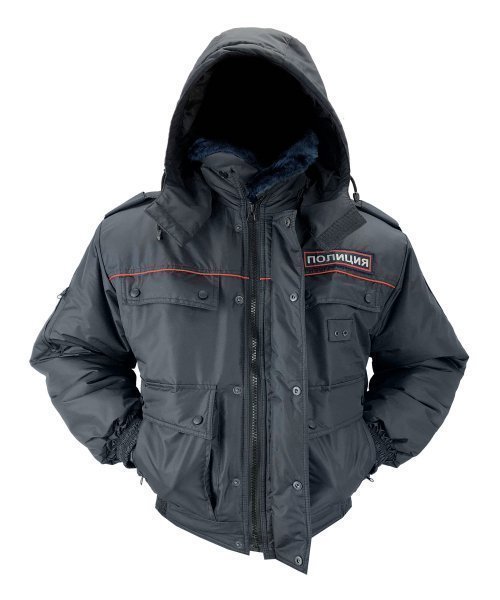 Куртка зимняя полиции с шевронами &mdash; 4
