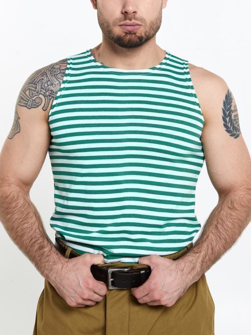 Майка тельняшка зеленая &mdash; 4