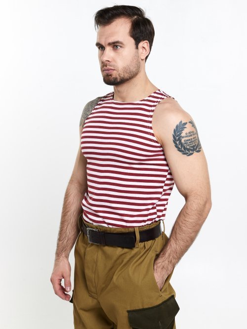 Майка тельняшка краповая