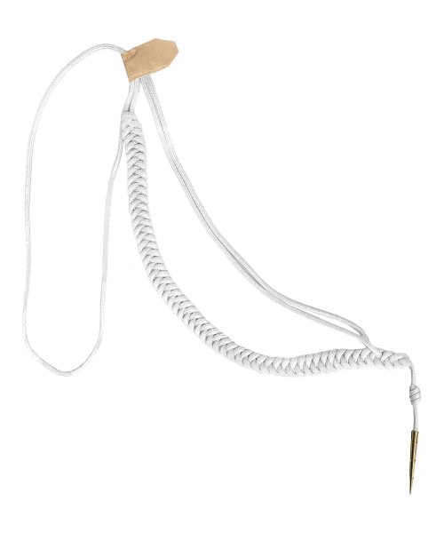 Аксельбант офицерский младший состав 1 наконечник белый &mdash; 1