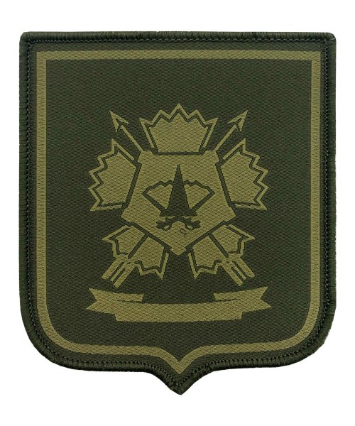 Шеврон жаккардовый спецназ ВС зеленый на липе