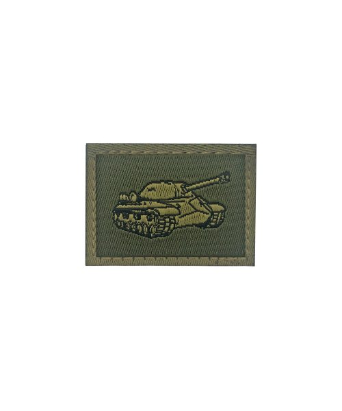 Эмблема танковые войска на липе зеленая (пара)