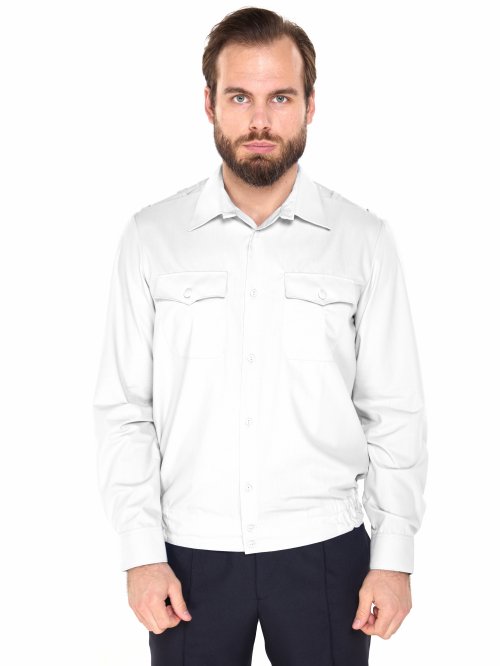 Рубашка полиции мужская белая (длинный рукав) &mdash; 1