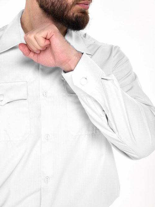 Рубашка полиции мужская белая (длинный рукав) &mdash; 6