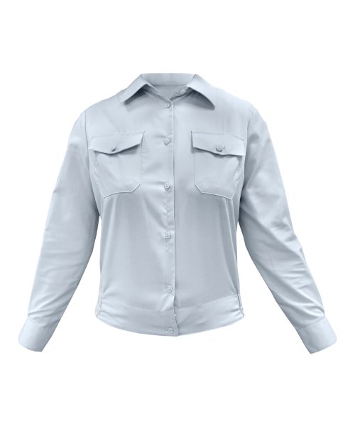 Рубашка полиции женская голубая (длинный рукав) &mdash; 1