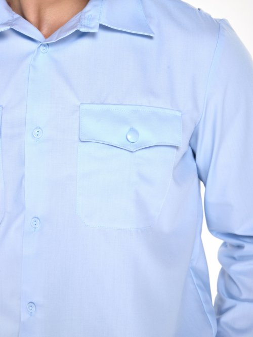 Рубашка полиции мужская голубая (длинный рукав) &mdash; 4