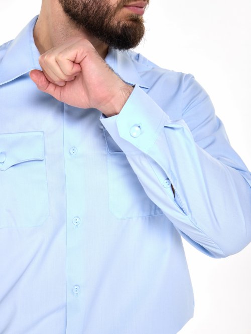 Рубашка полиции мужская голубая (длинный рукав) &mdash; 6