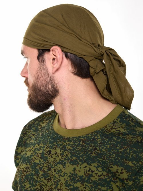 Бандана косынка оливковая &mdash; 4