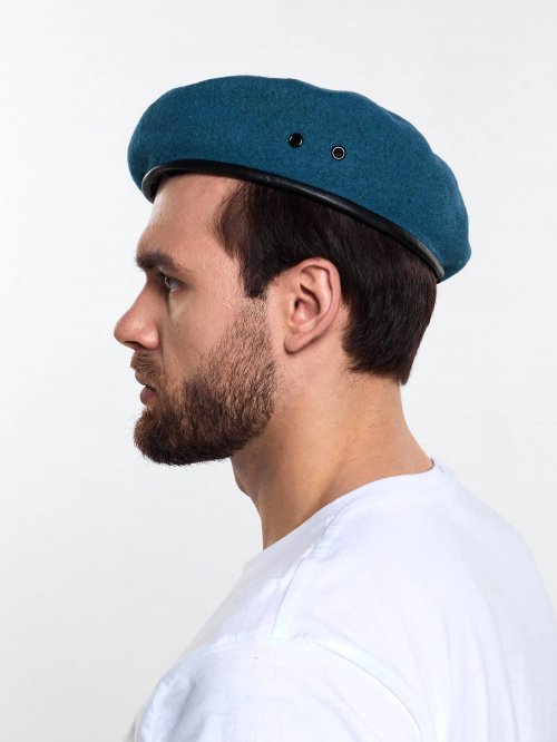 Берет голубой катаный &mdash; 4