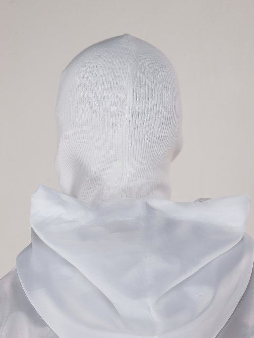 Маска спецназ белая полушерсть с прорезями &mdash; 3