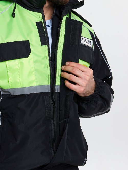 Ветровка ДПС синтепон желтая вставка нового образца &mdash; 7