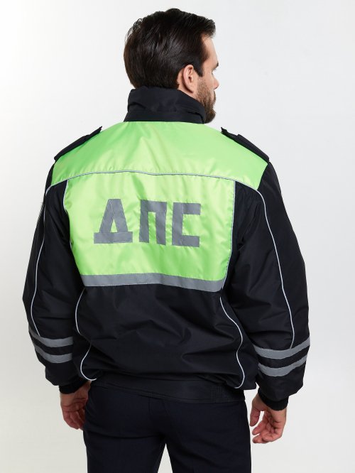 Ветровка ДПС синтепон желтая вставка нового образца &mdash; 9