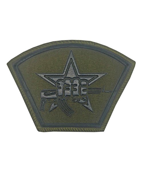 Шеврон пластизолевый кулак зеленый