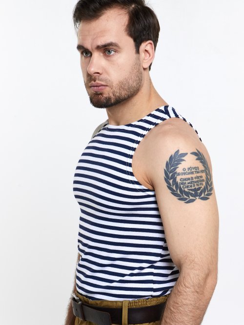 Майка-тельняшка темно-синяя ВМФ &mdash; 2