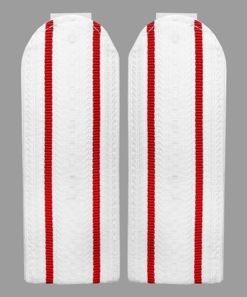 Погоны полиции белые два просвета картонные &mdash; 1