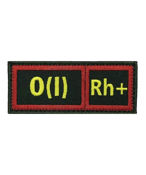 Нашивка группа крови первая положительная вышитая на липе