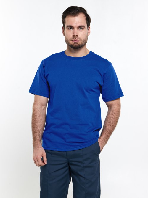 Футболка синяя однотонная &mdash; 1