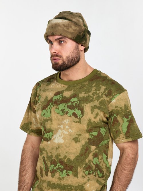 Превью Шапка Мох Флисовая с подворотом &mdash; 5