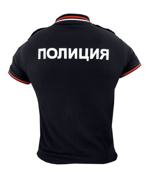 Футболка поло полиции чёрная &mdash; 2
