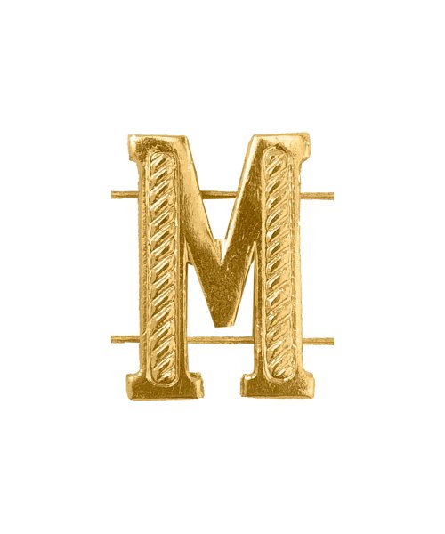Буква на погоны М желтая &mdash; 1