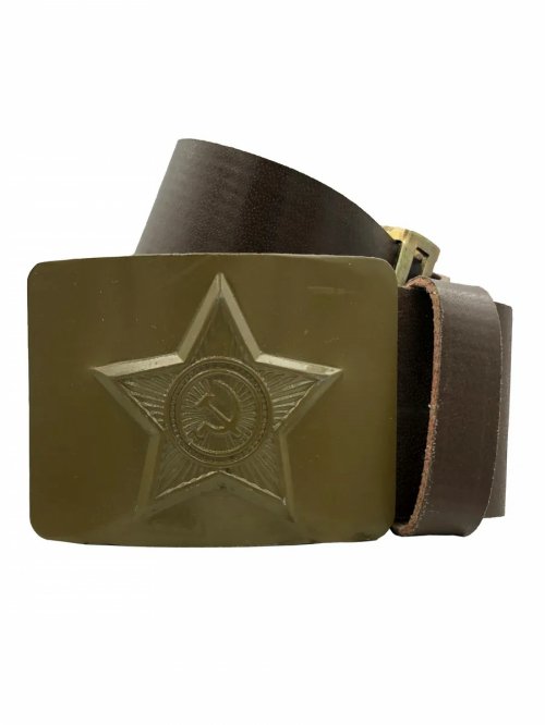 Ремень солдатский СССР коричневый &mdash; 1