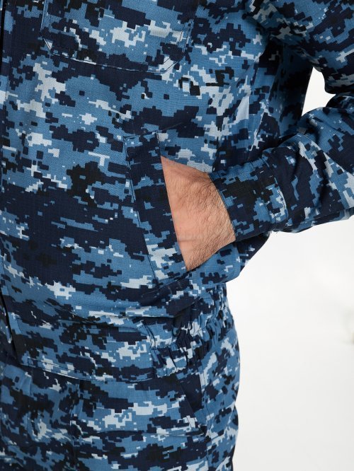 Костюм охранника цифра синяя рипстоп &mdash; 6