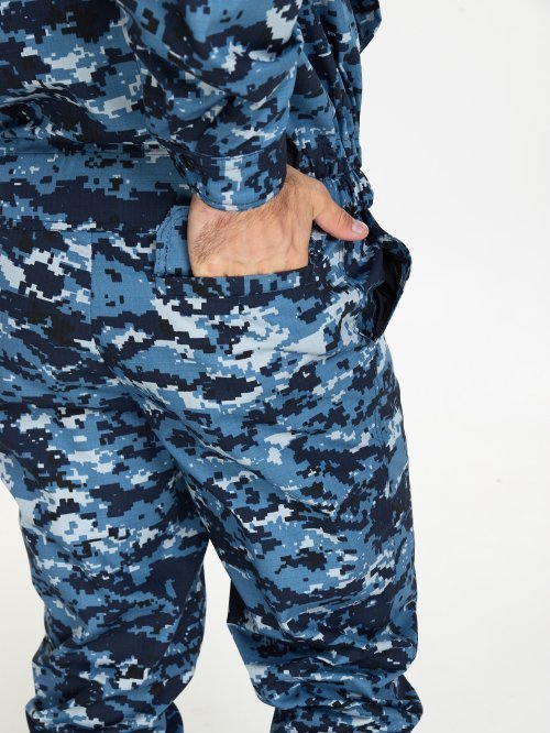 Костюм охранника цифра синяя рипстоп &mdash; 9
