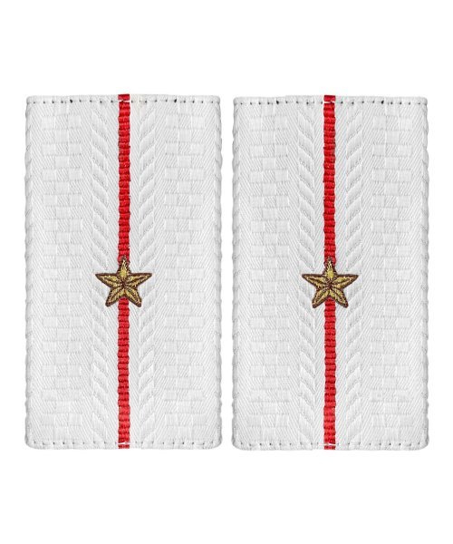 Фальшпогоны жаккардовые полиции белые младший лейтенант &mdash; 1