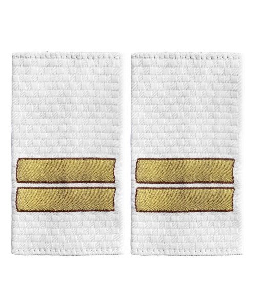 Фальшпогоны жаккардовые полиции белые младший сержант