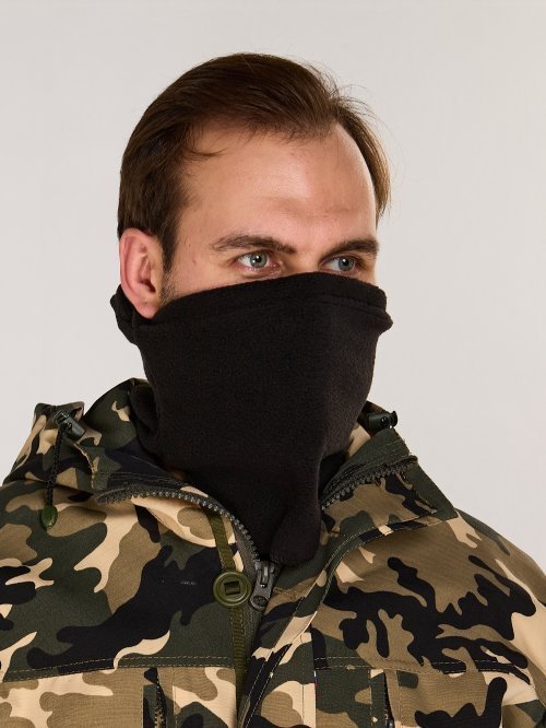 Маска балаклава флисовая черная &mdash; 7