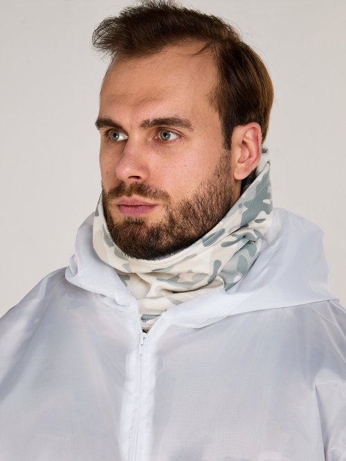 Превью Маска балаклава флисовая белый мультикам &mdash; 7