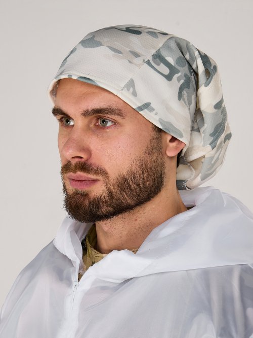 Превью Маска балаклава флисовая белый мультикам &mdash; 8