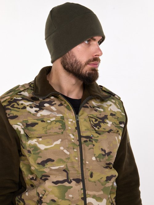 Шапка Garsing оливковая флисовая &mdash; 3