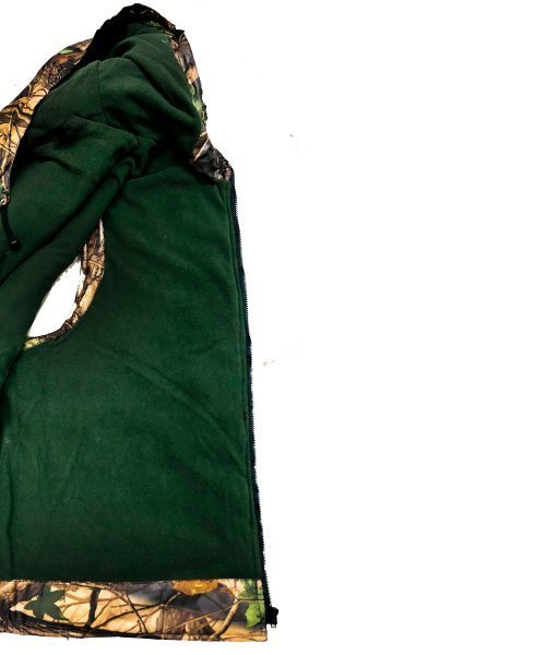 Жилет лес зеленый на синтепоне с флисом &mdash; 3