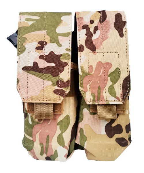 Подсумок мультикам двойной с клапаном для магазинов АК &mdash; 1