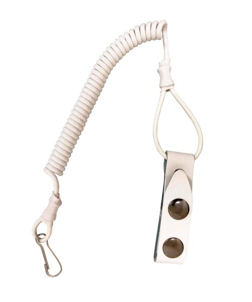 Ремень страховочный спиральный тросик белый