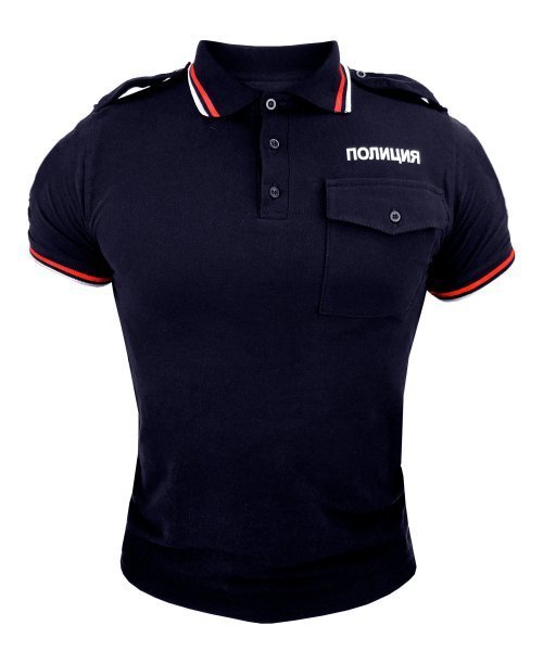 Футболка поло полиции тёмно-синяя &mdash; 1
