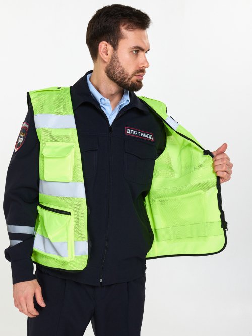 Жилет сигнальный ДПС сетка нового образца &mdash; 6
