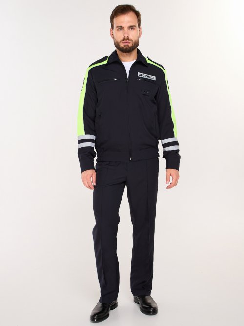 Костюм ГИБДД ДПС габардин с желтой вставкой нового образа &mdash; 1