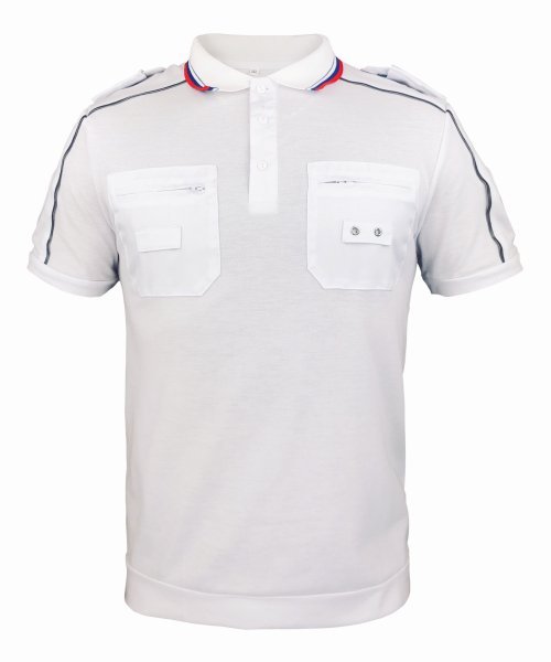 Футболка поло полиции ДПС (белая) &mdash; 1