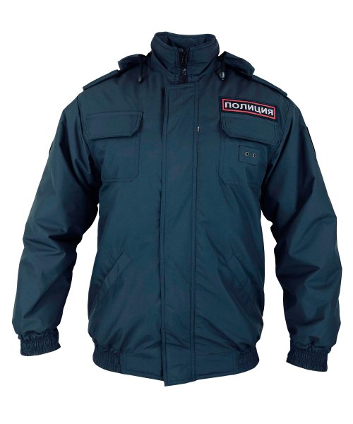 Ветровка полиции синтепон нового образца с шевронами &mdash; 2