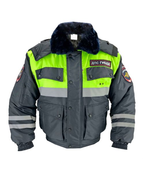 Куртка зимняя ДПС с желтой вставкой с подстежкой &mdash; 1