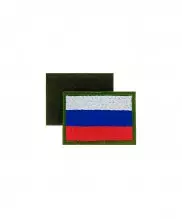 Нашивка вышитая флаг России олива
