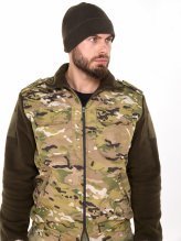 Шапка флисовая оливковая — 2