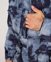 Превью Куртка мох синяя с подстежкой — 17
